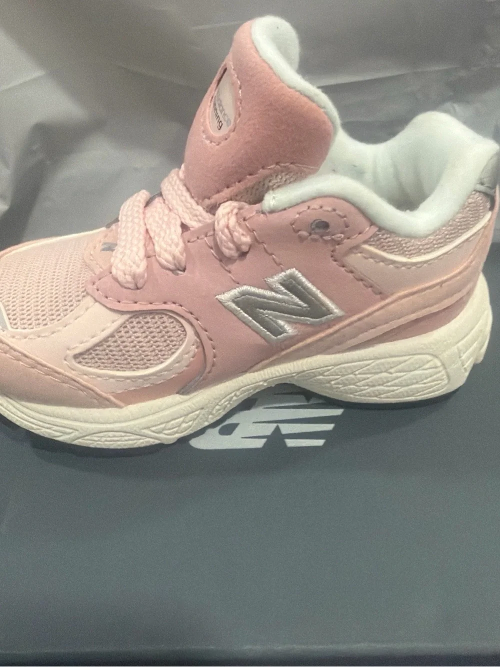 New Balance Kids Pink Mesh & Suede Sneakers